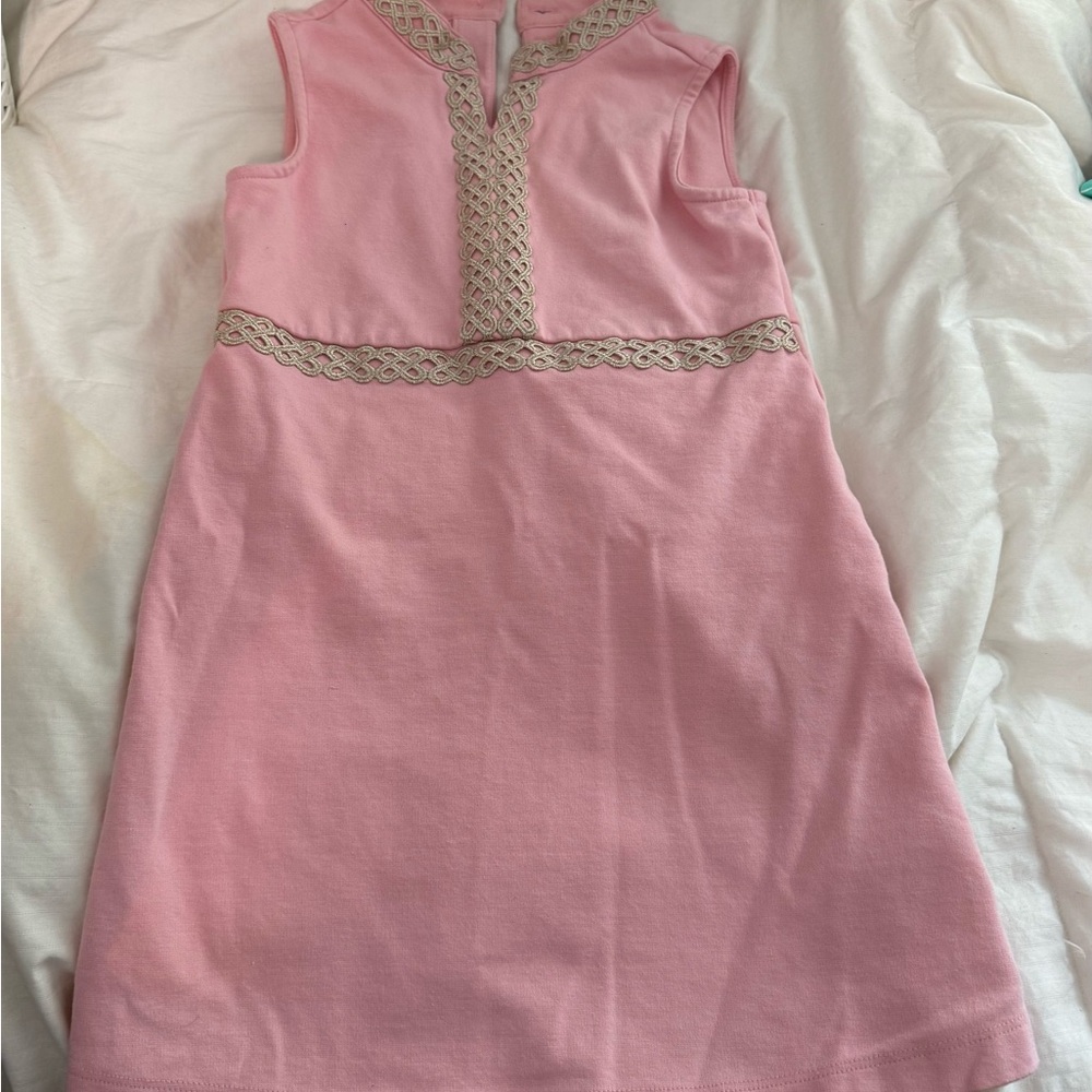 Janie and Jack Pink Sheath Dress with Mandarin Collar